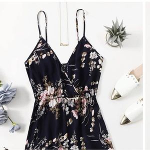 Shein neck floral romper